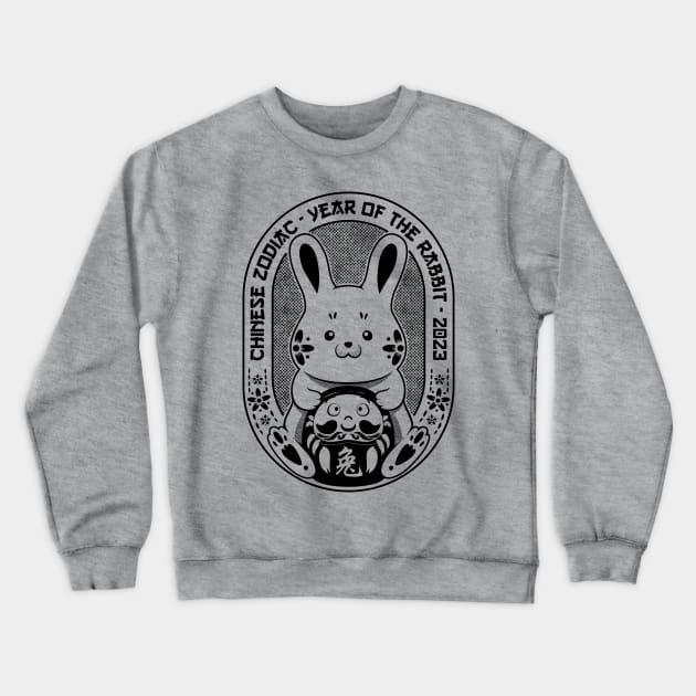 Year of the rabbit Crewneck Sweatshirt by redwane